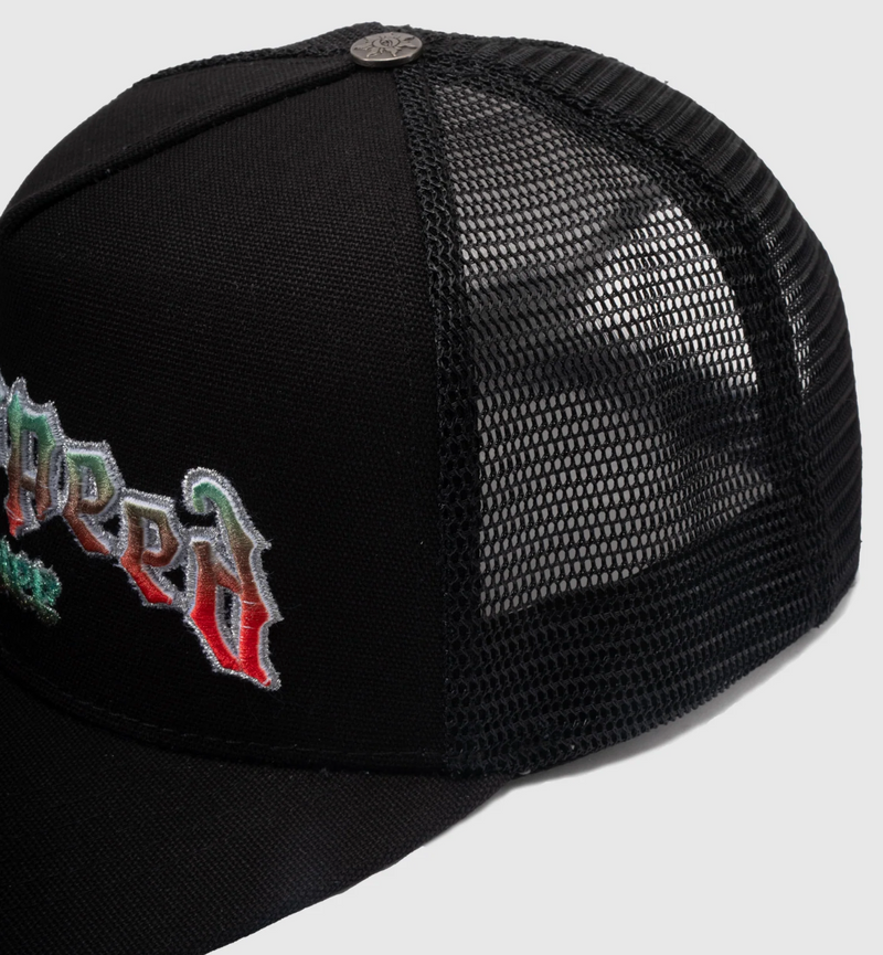 GODSPEED Forever Gradients Green and Red Trucker Hat