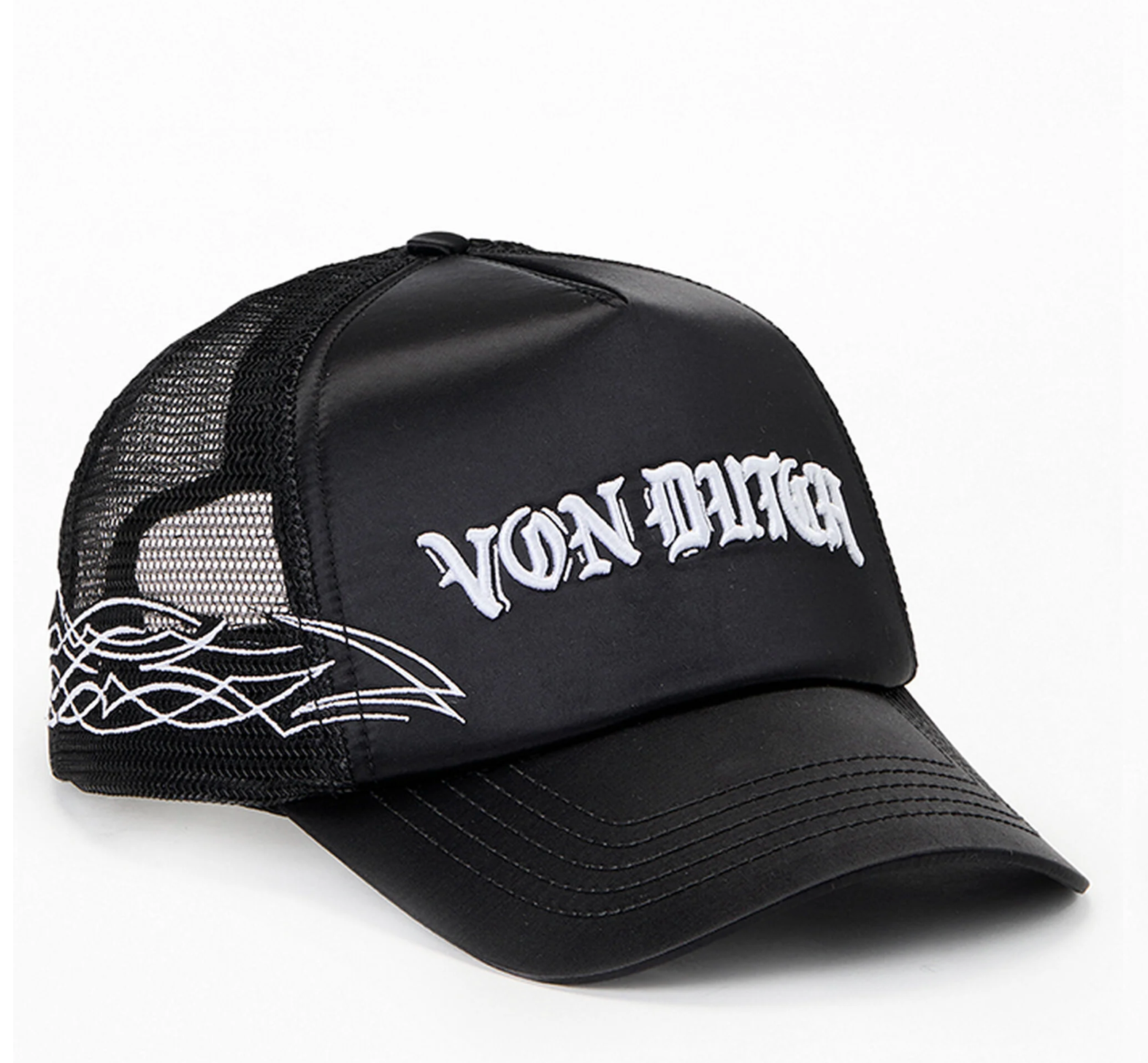 Von Dutch Black Satin Trucker