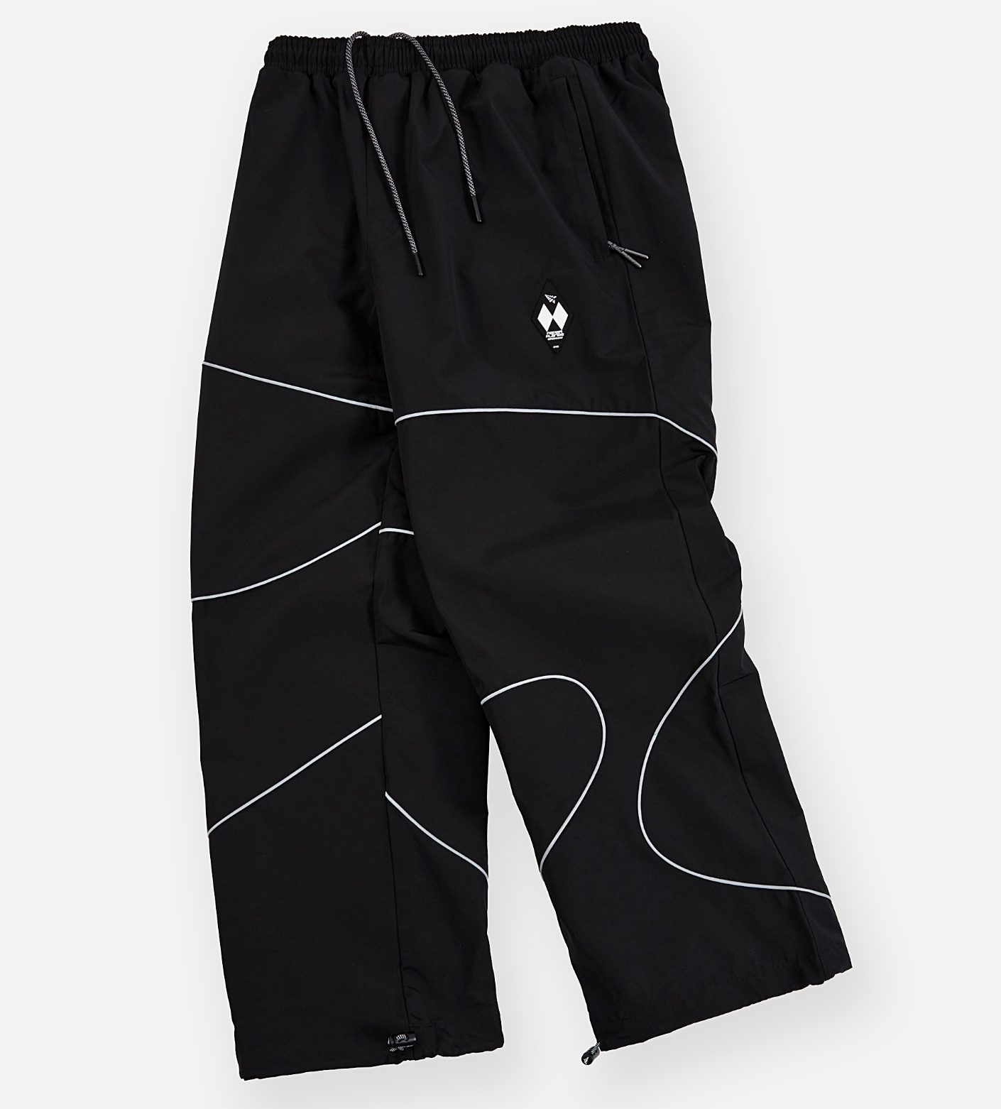 PLANES NYLON Black REFLECTIVE LINED Pants
