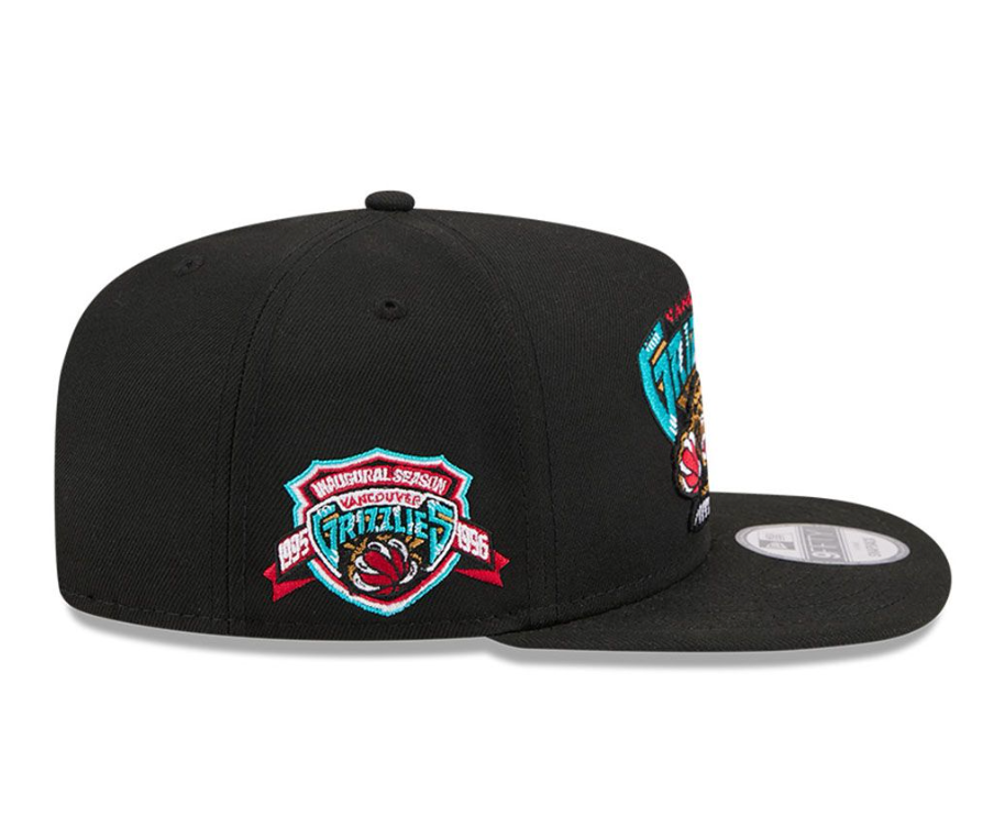 Vancouver Grizzlies Black HWC AFrame 95-96 Inaugural Anniversary Snap Back