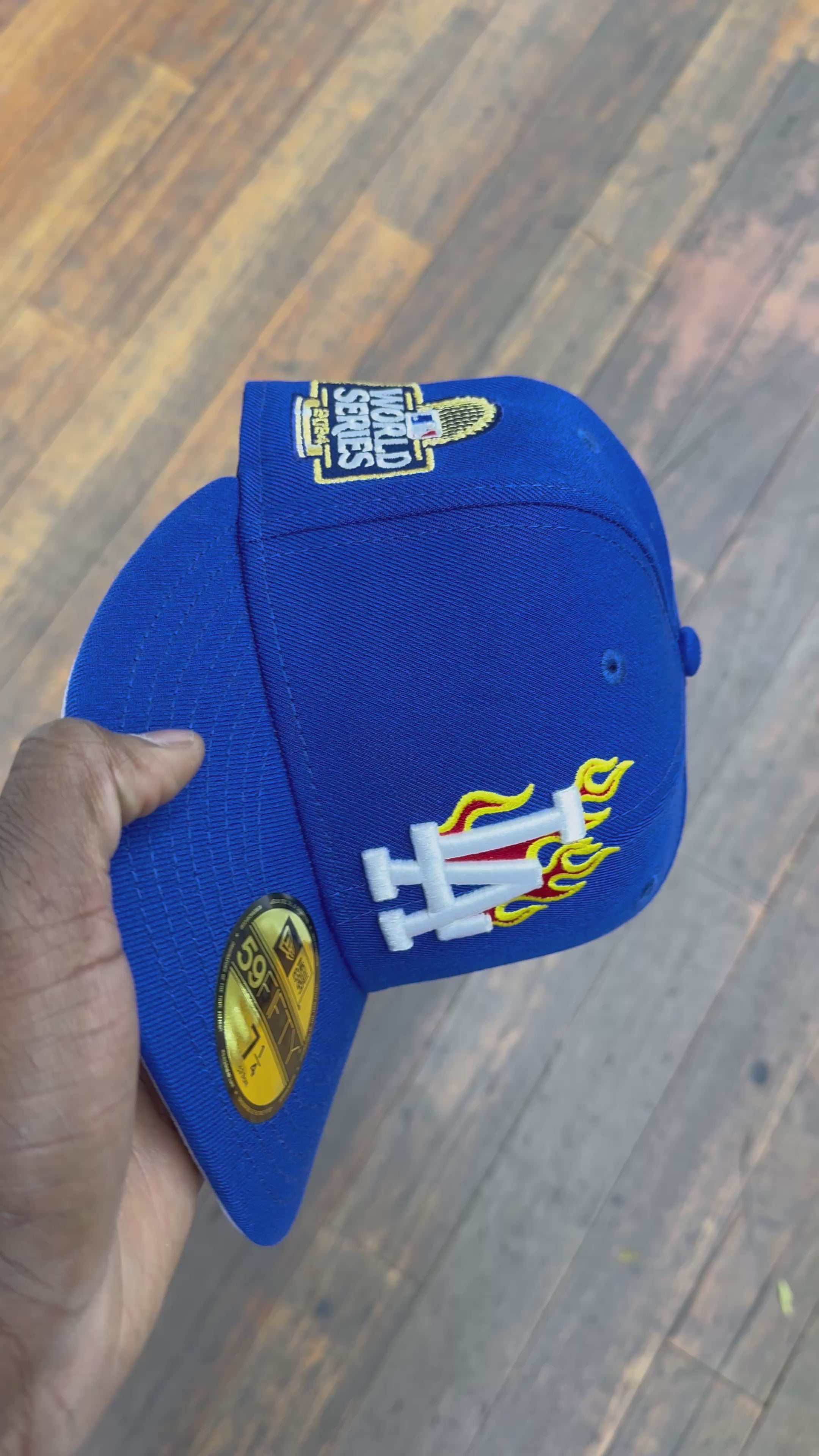 Los Angeles Dodgers Flames Logo Royal Blue 2024 World Series