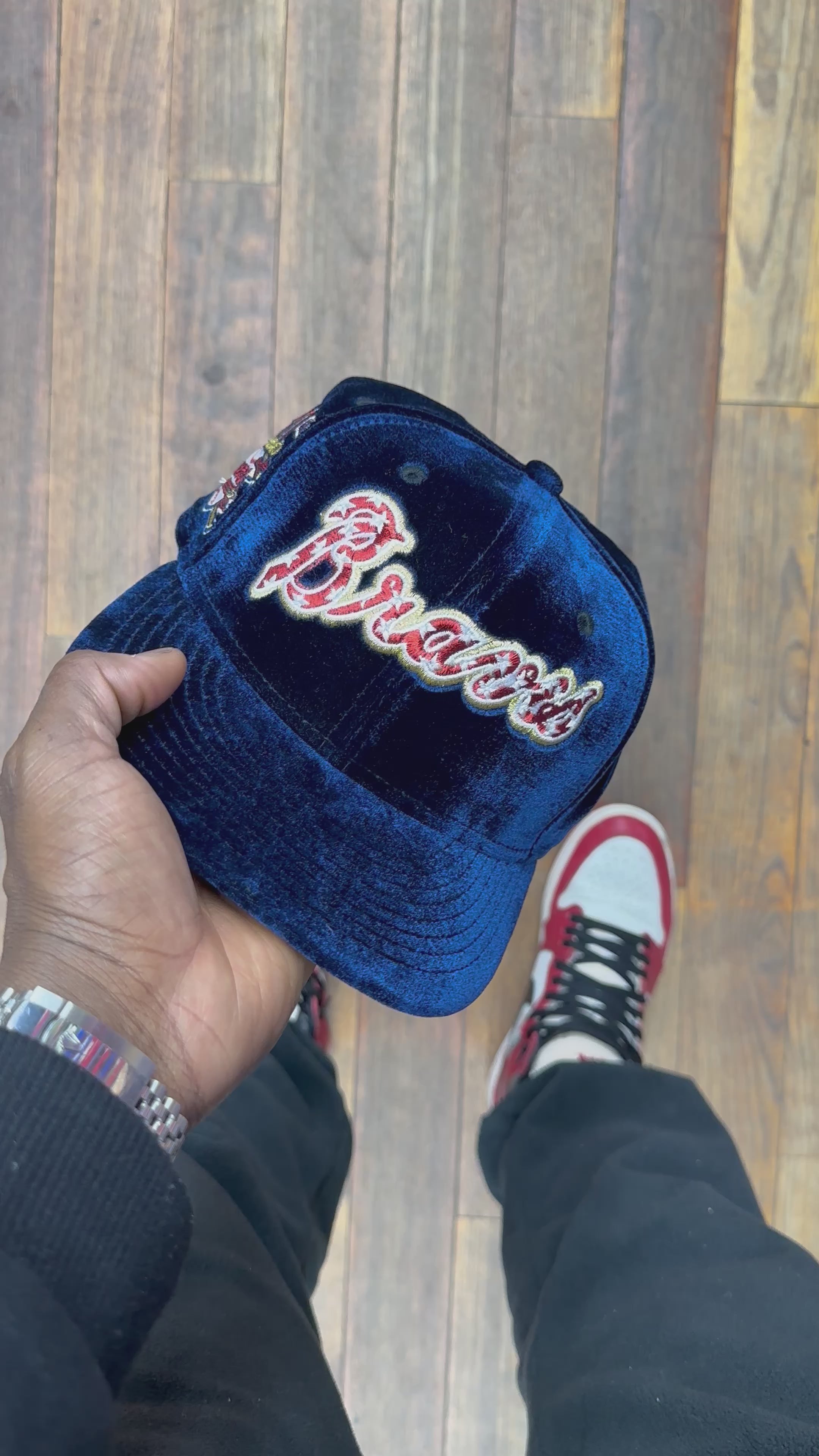 Atlanta Braves Dark Velvet Royal 30Th Anniversary Stars Logo