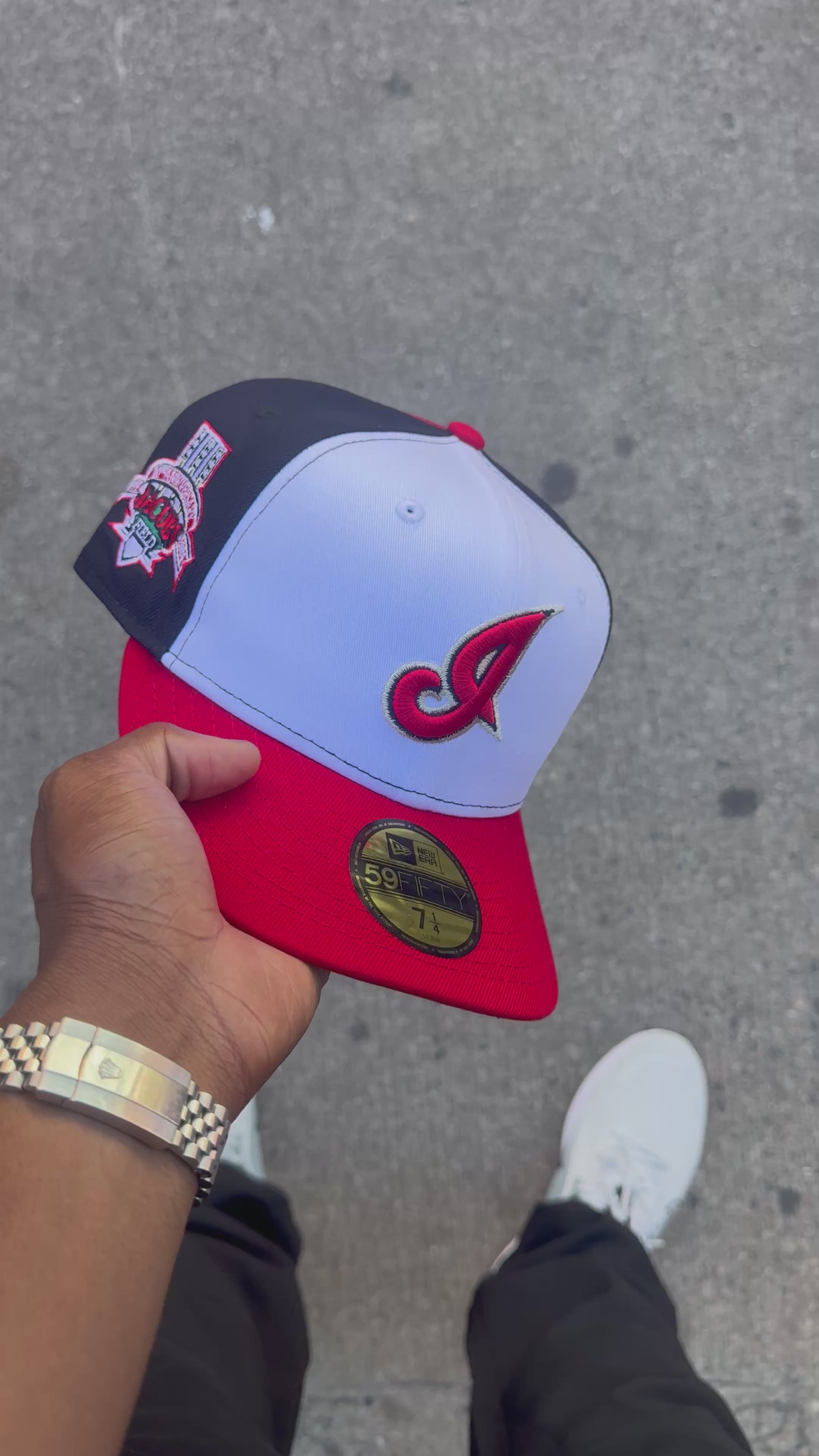 Cleveland Indians 3 tone White Red and Navy 10 Years